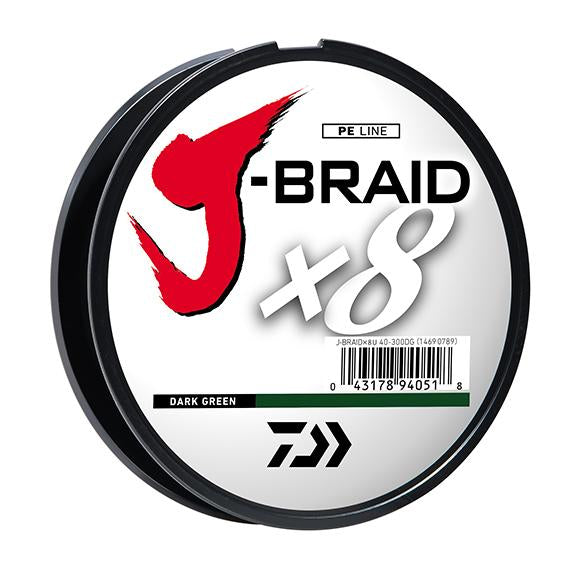J-BRAID x8 BRAIDED LINE - DARK GREEN
